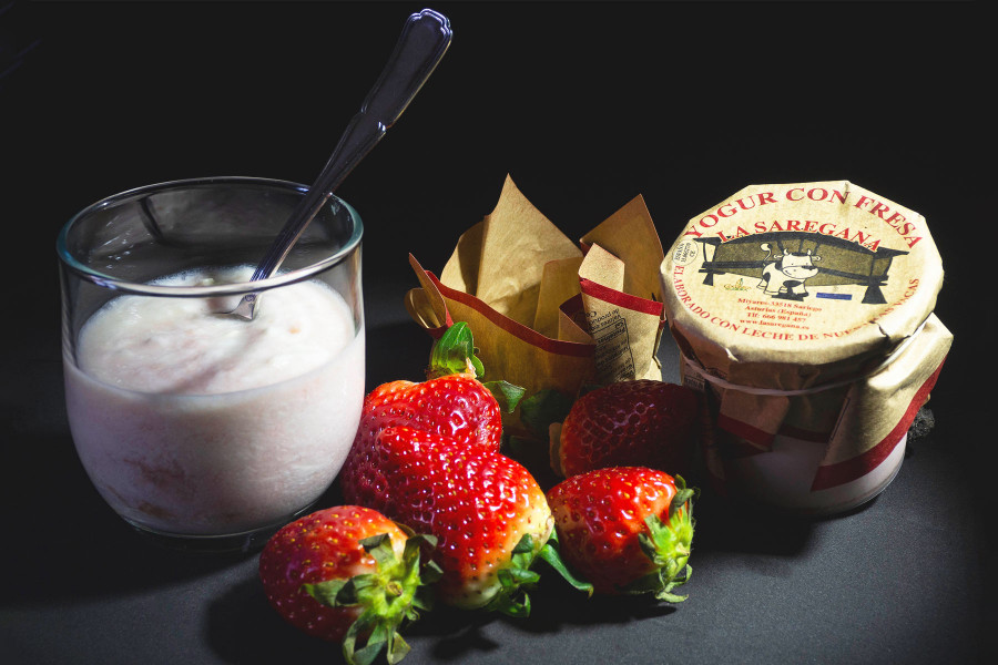 Yogur con fresa